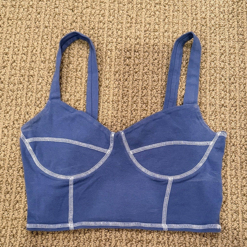 Pac Sun Stylish Blue Crop Top